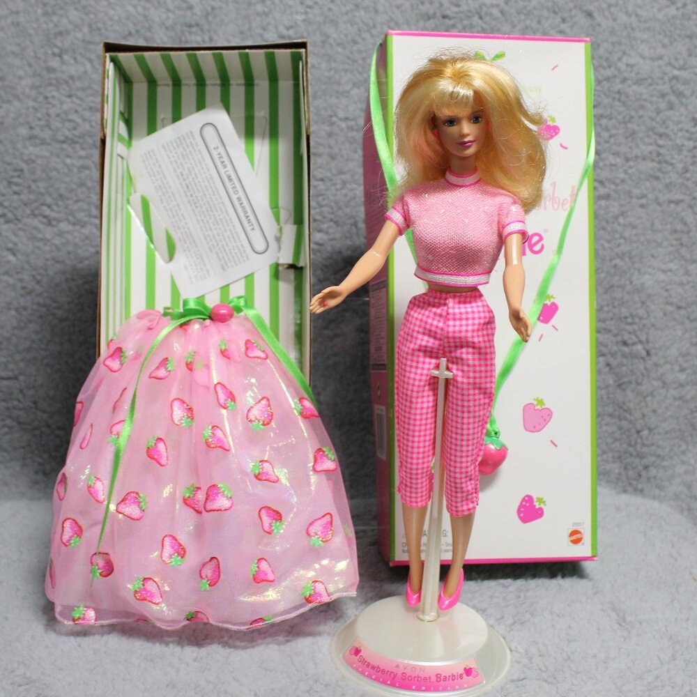 Strawberry Sorbet Barbie #20317 Avon Exclusive Special Edition Vtg 1998 OB